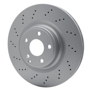 Mercedes-Benz SLK300 Brake Rotor (1) - Front - R1 Concepts - GeoSPEC Coated - Drilled - `12-`20